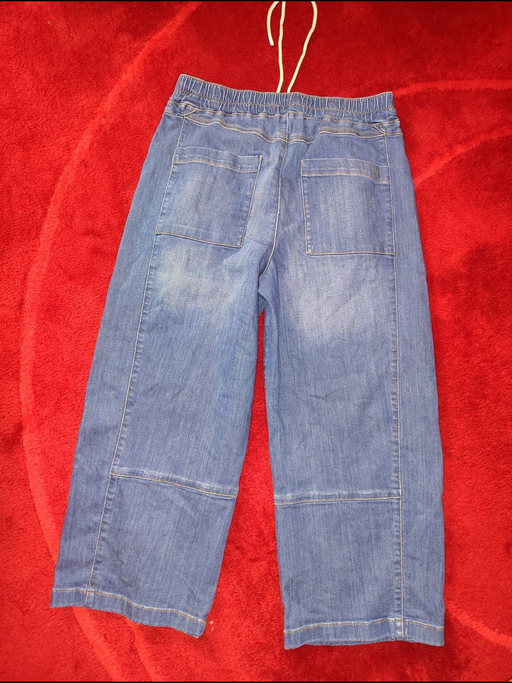 Pilcro Blue Drawstring Jeans - Wide Leg Sz M - Picture 5 of 6